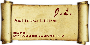 Jedlicska Liliom névjegykártya